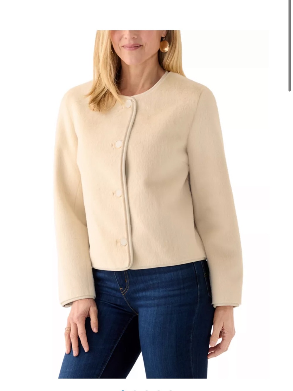 Jason Wu Women's Button Front Faux Fur Jacket
